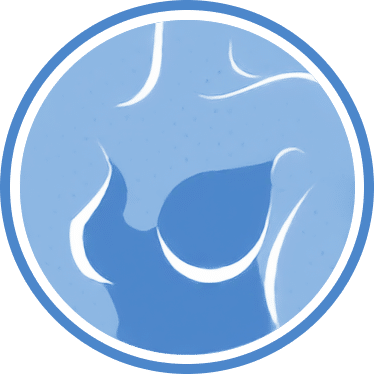 Icône bleu représentant le cancer du sein
