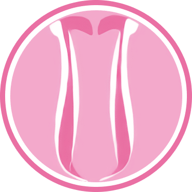 Icône rose représentatn un vagin